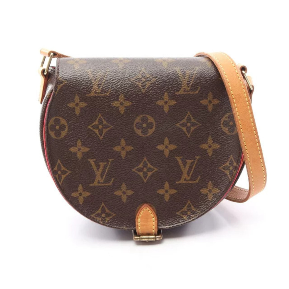 Louis Vuitton Tambourin Shoulder Bag Canvas Leather Monogram Brown